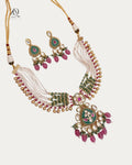 “Aarohi” Royal Kundan Choker Necklace Set – ZQ Aura