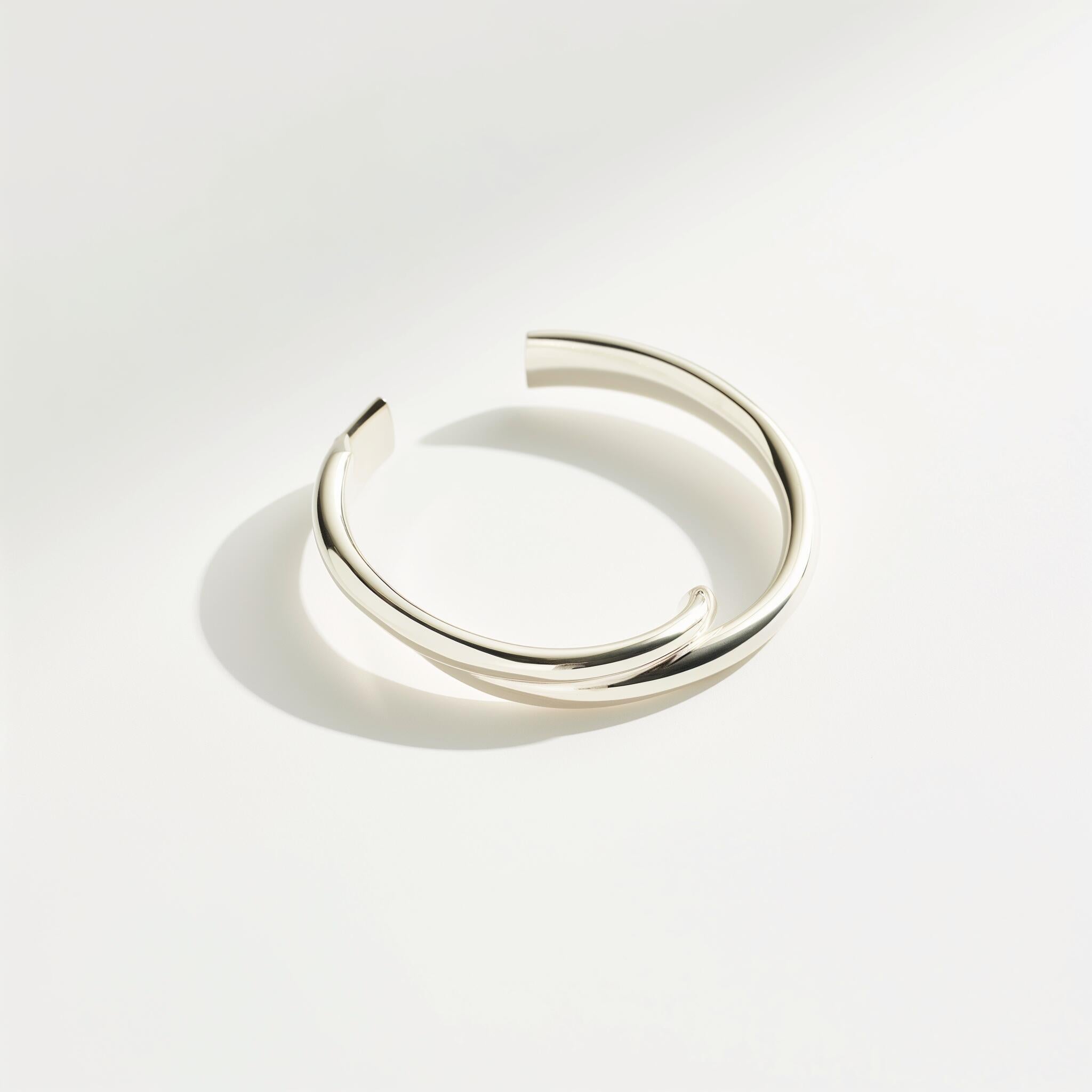 Minimalist SILVER Polished Open Cuff RING